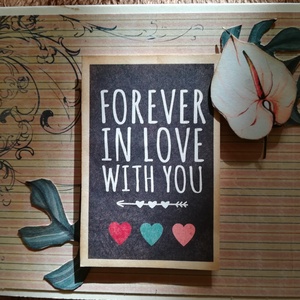 FOREVER IN LOVE - 1 db képeslap - otthon & életmód - papír, írószer - ajándékozás kellékei - képeslap, üdvözlőlap - Meska.hu