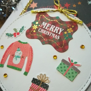 Pulóveres - 1 db képeslap - karácsony - karácsonyi ajándékozás - karácsonyi képeslap, üdvözlőlap, ajándékkísérő - Meska.hu