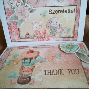 ERDEI ÁLLATOK - szeretettel, thank you - 2 db képeslap - otthon & életmód - papír, írószer - Meska.hu