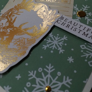 MIKULÁS SZÁN + ARANY SZARVAS - 2 db képeslap - karácsony - karácsonyi ajándékozás - karácsonyi képeslap, üdvözlőlap, ajándékkísérő - Meska.hu