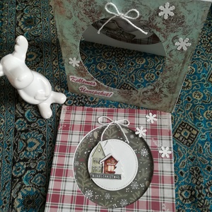 KOCKÁS PAPÍROS képeslapok, 2 DB - Meska.hu