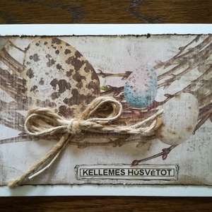 Báránykás + fészeknyi tojás - képeslap 2 db - otthon & életmód - papír, írószer - ajándékozás kellékei - képeslap, üdvözlőlap - Meska.hu