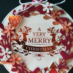 Ajtódísz karácsonyi gömb - 1 db - karácsony - adventi díszek - adventi ajtódísz - Meska.hu