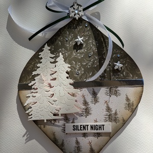 Silent night -1 db ajtódísz - Meska.hu