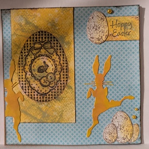 Hoppy Easter -  képeslap 1 db - otthon & életmód - papír, írószer - ajándékozás kellékei - képeslap, üdvözlőlap - Meska.hu