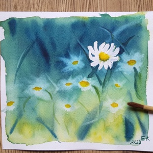 Akvarell festmény 21x19 - Meska.hu