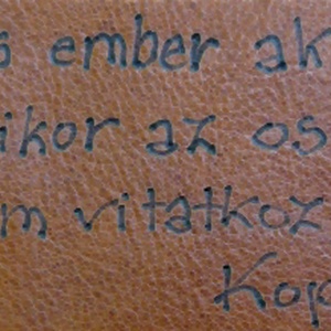 Irattartó kézzel festve, valódi bőrből- 1. -  - Meska.hu
