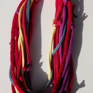 -50% AKCIÓ! Szivárvány textilnyaklánc - Meska.hu