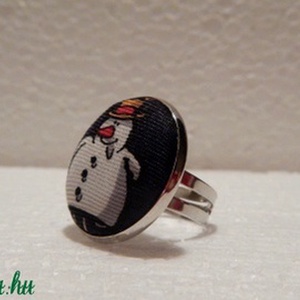 Hóember gyűrű nyakkendőből  -  - Meska.hu