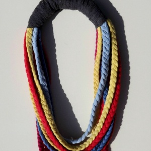 -50% AKCIÓ! Pasztell vidámság- fonott textilnyaklánc -  - Meska.hu