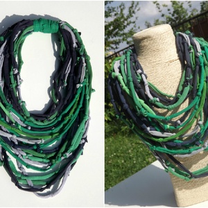 Zödek szürkével - pólónyaklánc - Meska.hu