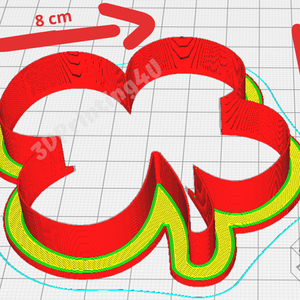 Szerencsehozó lóhere süteménykiszúró négylevelű sütikiszúró linzer mézeskalács szerencse kiszúró forma 3D nyomtatás újév - otthon & életmód - konyhafelszerelés, tálalás - sütés, főzés - sütikiszúró - Meska.hu