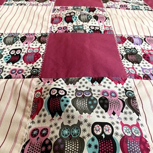 Patchwork Ágytakaró, takaró párnával, Baglyos, Otthon & Lakás, Lakástextil, Ágytakaró, Varrás, Meska