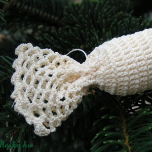 Horgolt szaloncukor csont színben -  - Meska.hu