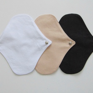 Mosható tisztasági betét- fekete-fehér-bézs (3 db/ cs)/ mosható textil betét,  mosibetét, zero waste - szépségápolás - intim higiénia - tisztasági betét - Meska.hu