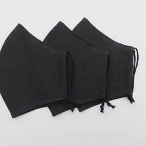 (3 db/cs) Fekete szájmaszk (18 cm magas) fülre akasztós / textil szájmaszk, többször használható szájmaszk - férfi & uniszex - férfi & uniszex - Meska.hu