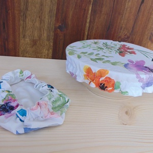 Mosható textil edényfedő - kicsi  / tavaszi virág mintás, Otthon & Életmód, Konyhafelszerelés, tálalás, Konyhai textil, Edényfogó & Edényfedő, Varrás, MESKA