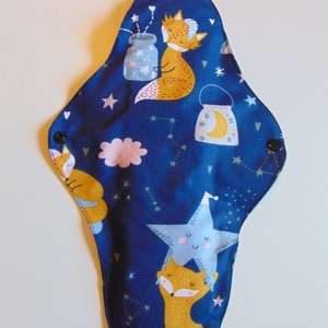 31 cm-es mosható női betét- maxi / alvó rókák / intimbetét, mosható textil betét, környezetbarát termék - szépségápolás - intim higiénia - intimbetét - Meska.hu