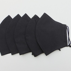5 db/cs Fekete szájmaszk (16 cm) Fülre akasztós / textil szájmaszk, többször használható szájmaszk - Meska.hu