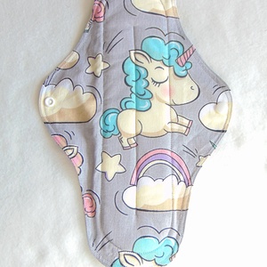 31 cm-es mosható női betét- maxi / unikornisok / intimbetét, mosható betét, környezetbarát termék - szépségápolás - intim higiénia - intimbetét - Meska.hu