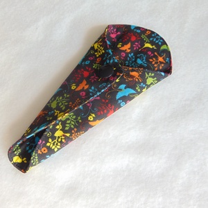 Mosható tanga tisztasági betét / fekete- színes madár mintás  , Szépségápolás, Intim higiénia, Tisztasági betét, Varrás, MESKA