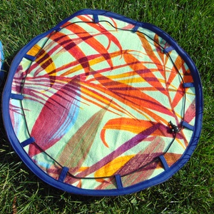 Fürdőruha zsák- színes levél mintás / átmérő 50 cm - táska & tok - edzőtáskák - sporttáska - Meska.hu