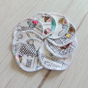 Arctisztító korong (8 db) / textil sminktörlő korong. Többször használható arctisztító pamacs - szépségápolás - arcápolás - arctisztító korong - Meska.hu