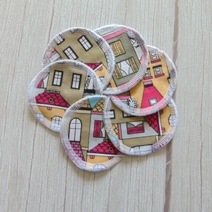 Arctisztító korong (6 db) / textil sminktörlő korong. Többször használható arctisztító pamacs, Szépségápolás, Arcápolás, Arctisztító korong, Varrás, MESKA