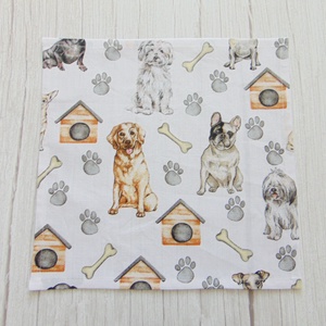 Textil szalvéta: kutya mintás - táska & tok - uzsonna- & ebéd tartó - szendvics csomagoló - Meska.hu