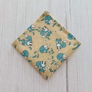 Textil szalvéta - Kék róka mintás, Táska & Tok, Uzsonna- & Ebéd tartó, Szendvics csomagoló, Varrás, MESKA