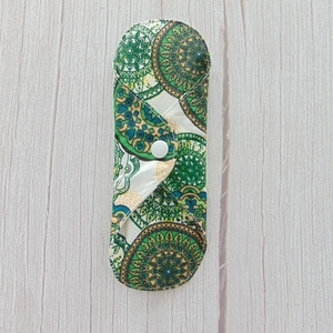 20 cm-es mosható betét  / zöld mandala mintás - szépségápolás - intim higiénia - intimbetét - Meska.hu
