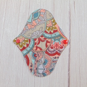 19,5 cm-es mosható betét / bordó-szürke mandala mintás  , Szépségápolás, Intim higiénia, Intimbetét, Varrás, MESKA