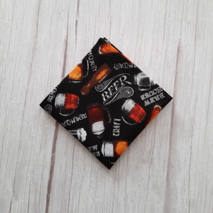 Textil szalvéta / sörös pohár mintás- fekete alapon - Meska.hu