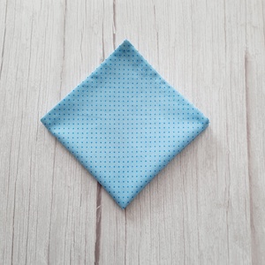 Textil szalvéta / világoskék- kék tűpöttyös, Táska & Tok, Uzsonna- & Ebéd tartó, Szendvics csomagoló, Varrás, MESKA