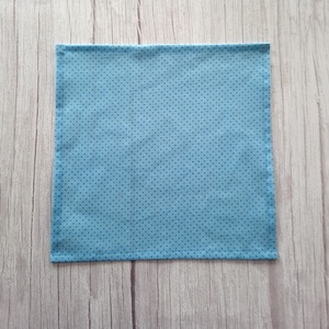 Textil szalvéta / világoskék- kék tűpöttyös - táska & tok - uzsonna- & ebéd tartó - szendvics csomagoló - Meska.hu