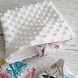 Betét tartó tasak 20 x 17 cm  -  fehér minky  - szépségápolás - intim higiénia - egészségügyi tartó - Meska.hu