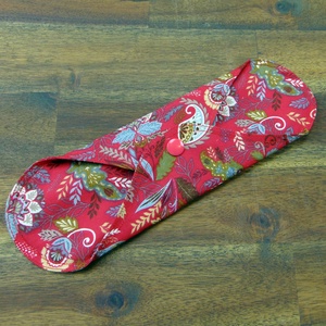 24 cm-es mosható női betét- vékony / piros keleti varázs mintás  - szépségápolás - intim higiénia - intimbetét - Meska.hu