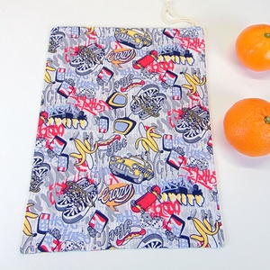 Textil zsák / grafiti mintás - táska & tok - bevásárlás & shopper táska - zöldség/gyümölcs zsák - Meska.hu