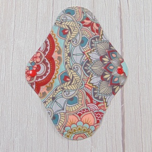 24 cm-es mosható betét / bordó- szürke mandala mintás, Szépségápolás, Intim higiénia, Intimbetét, Varrás, MESKA