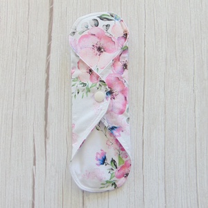 23 cm-es mosható női betét/ alma virág mintás /intimbetét, mosható textil betét, környezetbarát termék - szépségápolás - intim higiénia - intimbetét - Meska.hu