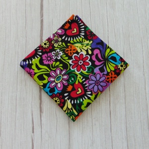 Textil szalvéta: mexikói színes virágmintás, Táska & Tok, Uzsonna- & Ebéd tartó, Szendvics csomagoló, Varrás, MESKA