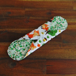 29 cm-es mosható női betét - róka mintás / intimbetét, mosható textil betét, környezetbarát termék - szépségápolás - intim higiénia - intimbetét - Meska.hu