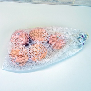 Hálós textil zsák  / fehér / bevásárló tasak, mosózsák, tároló zsák - táska & tok - bevásárlás & shopper táska - zöldség/gyümölcs zsák - Meska.hu