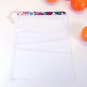 Pamut textil zsák  / fehér / bevásárló tasak, tároló zsák - táska & tok - bevásárlás & shopper táska - zöldség/gyümölcs zsák - Meska.hu