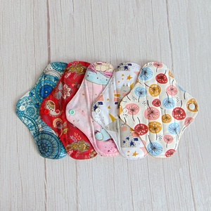 (5 db/cs) 20 cm-es mosható betét csomag / meglepetés mintákkal / intimbetét, mosható textil betét, környezetbarát termék - szépségápolás - intim higiénia - intimbetét - Meska.hu
