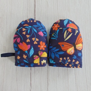Edényfogó kesztyű / lepkék és virágok - otthon & életmód - konyhafelszerelés, tálalás - konyhai textil - edényfogó & edényfedő - Meska.hu
