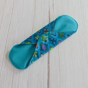 23 cm-es mosható női betét / minták türkizben - szépségápolás - intim higiénia - intimbetét - Meska.hu