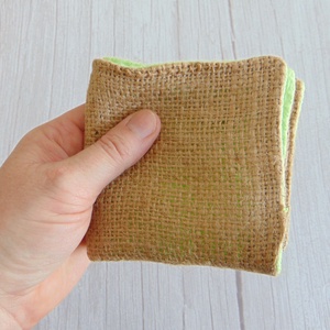 Juta mosogató vagy törlőkendő  / világoszöld - otthon & életmód - konyhafelszerelés, tálalás - konyhai textil - konyharuha & törlőkendő - Meska.hu