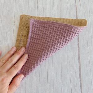 Juta mosogató vagy törlőkendő  / mályva - otthon & életmód - konyhafelszerelés, tálalás - konyhai textil - konyharuha & törlőkendő - Meska.hu