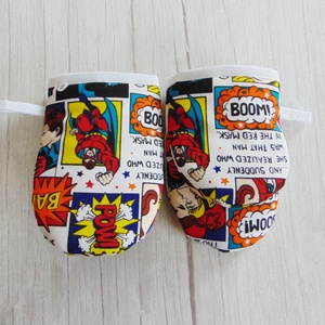 Edényfogó kesztyű / képregény mintás - otthon & életmód - konyhafelszerelés, tálalás - konyhai textil - edényfogó & edényfedő - Meska.hu